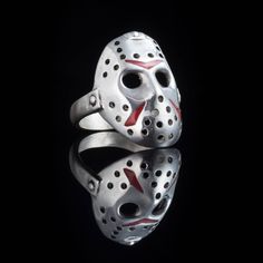 Jason Voorhees Mask Ring with Enamel Mask Men, Jason Mask, Horror Vintage, Ring Man, Film Horror, Retro Horror, Biker Rings, Gothic Horror, Jason Voorhees