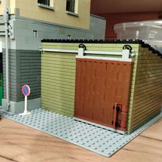 there is a small building made out of legos