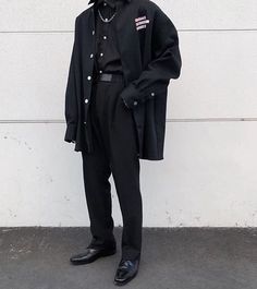 Corporate Goth Men, Male Goth Fashion, Church Outfit Ideas, Goth Fits, Job Clothes, Goth Guys, Corporate Goth, Futuristic Armour