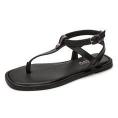 PRICES MAY VARY. Lining description: Faux Leather Pattern type: Solid Water resistance level: not_water_resistant Minimalist style, combinate adjustable casual strap sandals with metal buckles make these women's sandals look elegant and chic. Open-toe design with synthetic soft lining for all-day comfort this summer. These T- strap flat sandals can give you a flexible fit. These sandals for women using high-quality PU leather, the rubber outsole provides added support, exquisite workmanship deli Buckle Dress, T Strap Flats, Sandals Casual, Gold Flats, Leather Pattern, Sandals For Women, Toe Designs, Dress Sandals, Strap Dress