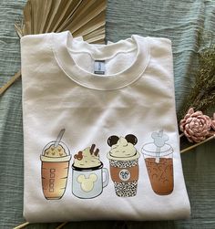 Mickey Ear Coffee Addict sweatshirt Casual Long Sleeve Coffee T-shirt, Coffee Long-sleeve Sweatshirt For Winter, Coffee Crew Neck Sweatshirt For Winter, Coffee Colored Crew Neck Sweatshirt For Winter, Coffee Color Crew Neck Sweatshirt For Winter, Winter Coffee-colored Crew Neck Sweatshirt, Casual Coffee-colored Winter Sweatshirt, Casual Coffee Sweatshirt For Winter, Casual Coffee Long Sleeve Sweatshirt