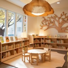 the children's room is clean and ready for their parents to use it as a library