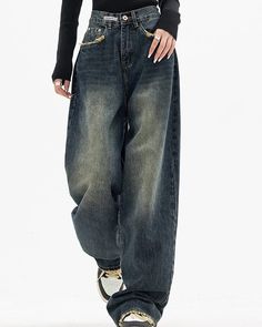 Dark Wash Vintage Baggy Boyfriend Jeans, Woman Baggy Jeans, Super Baggy Jeans, Baggy Boyfriend Jeans, High Waisted Baggy Jeans, Vintage Jeans Style, Blue Baggy Jeans, Black Baggy Jeans, Jeans Online Store