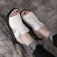 USS Shoes Raiza Women's Sandals | ussshoes.com – USS® Shoes Flat Platform Sandals, Women's Casual Shoes, Basic Heels, Comfortable Wedges, Wedges Style, Leather Platform Sandals, Peep Toe Sandals, Leather Sandals Women, Casual Heels