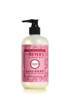 Hardworking, nondrying soap for busy hands. Hand Soap made with essential oils, aloe vera, olive oil and other thoughtfully chosen ingredients. Mrs Meyer's products are made with cruelty-free formulas and are Leaping Bunny certified. Hand Soap made without parabens, phthalates or artificial colors. Cool Peppermint, touched with a hint of vanilla, smells perfectly heartwarming. MRS MEYERS CLEAN DAY Liquid Hand Soap, Peppermint, 12.5fl oz | 685179 Rose Lotion, Essential Oil Case, Peppermint Scent, Spring Scents, Cleaning Day, Rose Soap, Liquid Hand Soap, Lemon Verbena, 1 Rose