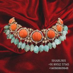 Coral Necklace Indian, Mangalsutra Pendent, Silver Jewelry Indian, Gold Jewelry Designs, Wedding Jewelry Indian, Statement Jewelry Necklace, Pakistani Bridal Jewelry, Black Diamond Necklace, Diamonds Necklace