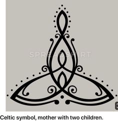 the celtic symbol for mother with two children is shown in black on a gray background