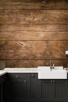 RusticWoodWallpaper_HappyWall Rustic Wainscoting, Faux Wood Wallpaper, Log Wallpaper, Rustic Wood Wallpaper, Wooden Wallpaper, Wood Plank Wallpaper, Wooden Accent Wall, Wainscoting Bedroom, Wooden Wall Design