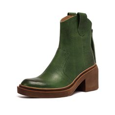 dwarves1350-15 Boots 5.5 Green Heels Comfortable, Leather Western Boots, Zip Design, Brown Shorts, Green Shorts, Rubber Heels, Shoe Size Chart, Men Shoes Size, Long Legs