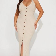 New Size 3x Affordable Fitted Midi Dress By Amazon, Cheap Fitted Midi Dress By Amazon, Ribbed Henley Dress, Ribbed Nude Dress, Ribbed Fit And Flare Dress, Ribbed Dress, Ribbed Dresses, Dress Shop, Colorful Dresses