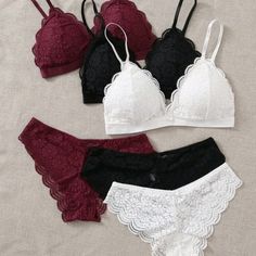 $10 Price Is For One Set Only. Size Small 11" Across Both See Pics Wireless Bra With Removable Pads & Matching Lace Panties. Cute Bra And Under Set, Cute Bras, Lace Lingerie Set, Bra Panty, Lace Lingerie, Wireless Bra, Bra And Panty Sets, Bras And Panties, One Set