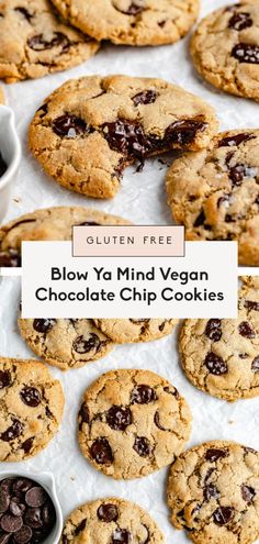 gluten free, low ya mind vegan chocolate chip cookies