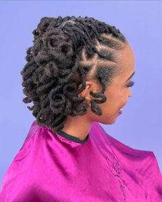 Annette Roche | Your Locs are never too short for a style ✨ book your appointment www.NappStar.com #locs #locstylesforwomen | Instagram Loc Wedding Styles, Braided Loc Updo, Short Dreadlocks, Marley Twist Hairstyles, Book Appointment Now, Dreadlocks Styles, Short Dreadlocks Styles, Loc Updo, Marley Twist