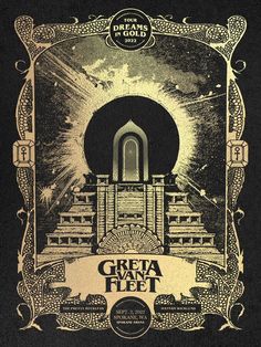 the great fleet concert poster, with an image of stairs