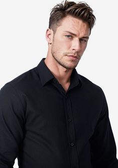 Who said linen can't be black? Stay stylish and comfortable with this polished Black Linen Shirt. Crafted with 100% pure linen, this tasteful piece looks sharp and has a breathable, summer-appropriate appeal. Black Linen Shirt For Spring, Black Collared Linen Shirt, Black Linen Collared Shirt, Classic Black Linen Shirt, Modern Linen Shirt For Business Casual, Modern Linen Business Casual Shirt, Casual Linen Shirt For Business, Modern Black Linen Tops, Black Linen Shirt