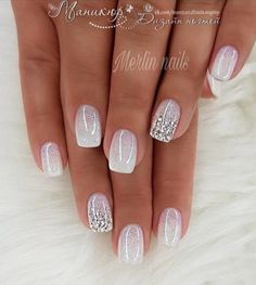 Nails Valentine Nails, Her Nails, Shiny Nails, Nails French, Ideas Nails