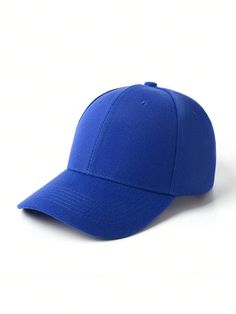 a blue baseball cap on a white background