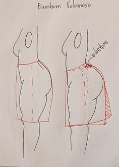 a drawing of two women's butts, one showing the size and shape