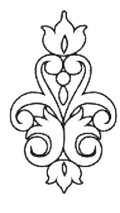 a black and white drawing of a fleur de l'oeuvrette