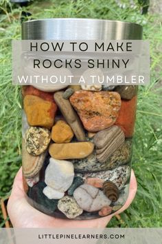 Rocks And Shells Craft, Glass Rocks Crafts, How To Display Painted Rocks, Rock Crafts For Adults Diy Projects, Polishing Rocks, River Stones Crafts