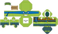 an origami box that looks like the teenage mutant turtles paper toy with instructions to make it