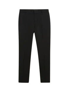 Cropped Open-Back Blouse | Banana Republic Factory Chic Tailored Straight Dress Pants, Sleek Fitted Straight Bottoms, Sleek Straight Silhouette Dress Pants For Work, Sleek Dress Pants With Straight Silhouette For Work, Straight Silhouette Workwear Pants With Welt Pockets, Workwear Pants With Welt Pockets And Straight Silhouette, Fitted Straight Bottoms For Workwear, Workwear Bottoms With Zip Fly And Straight Hem, Straight Business Dress Pants