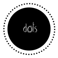 dots in a circle with the word dots on it