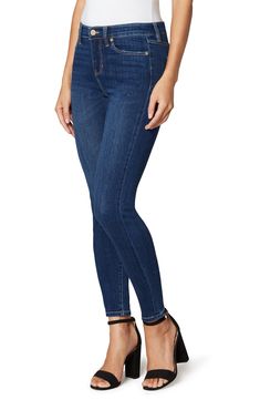 Super-slim jeans with leg-hugging stretch are designed for instant comfort and a slimming fit. Style Name:Liverpool High Rise Stretch Ankle Skinny Jeans (Easton). Style Number: 5333384. Liverpool Jeans, Style Dark, Layered Tops, Men Fits, Pocket Jeans, Fit Style, Ankle Jeans, Slim Jeans, Denim Wash