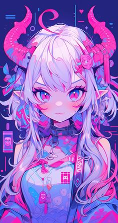 Anime Coll, Neon Anime, Sticker Design Inspiration, Power Girl, Kawaii Wallpaper, Fantasy World, Aesthetic Anime