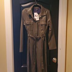 Nwt Vegan Leather Jumpsuit. Size Large. I Am 5'7" And The Jumpsuit Is Ankle Length. Fitted Jumpsuits And Rompers For Office In Fall, Fitted Fall Jumpsuits And Rompers For Office, Fitted Office Jumpsuits And Rompers For Fall, Fall Workwear Belted Jumpsuits And Rompers, Khaki Long Sleeve Jumpsuits And Rompers For Work, Fall Workwear Khaki Jumpsuits And Rompers, Fall Khaki Jumpsuits And Rompers For Work, Fall Office Jumpsuits And Rompers With Pockets, Fall Night Out Jumpsuits And Rompers With Pockets