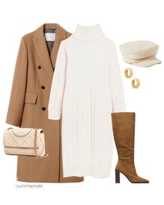 White Winter Outfits, Tory Burch Soft Fleming, Winter Wear For Women, Dress Winter Outfit, Winter Dresses For Women, Winter Coat For Women, Wool Long Coat, Mode Zara, Long Coat Jacket