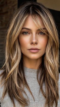 🌹 Elegant Long Hair Soft Layers Curtain Bangs Layered Haircuts for Long Hair Inspiration 🎭 Layered Haircut Thick Hair, Haircuts That Add Volume, Long Hair With Light Layers, Haircut Front Layers Face Framing, Haircut For Straight Long Hair, Long Haircut With Curtain Bangs, Haircuts For Fine Hair Long, Long Hair Long Bangs, Long Hair Layers Straight