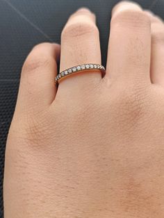 Pave Diamond Ring, Diamond Band Ring, Band Ring, Silver Band Ring, Minimalist Ring, Ring For Women, Gift For Her, Christmas Gift Measurement Specification- Ring Size- 7 Stone- Diamond Materials- 925 Sterling Silver Finish- Oxidized, Vermeil, Silver We are continuously adding new products in our store. So keep coming back to see more great deals. If you need any other polish you can contact us.  For Wholesale orders or custom made order requirements, text us. https://www.etsy.com/in-en/shop/GEMBE Rose Gold Simple Design Round Band Diamond Ring, Rose Gold Diamond Ring With Simple Round Band, Simple Design Rose Gold Diamond Ring With Round Band, Simple Rose Gold Diamond Ring With Round Band, Everyday White Gold Half Eternity Ring, Everyday Stackable Half Eternity Rings, Minimalist Half Eternity Round Band Rings, Minimalist Crystal Ring With Vs Clarity, Minimalist Half Eternity Round Ring