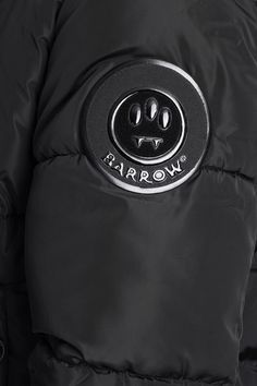 ->polyester, 100% Black Outerwear With Logo Patch For Work, Winter Workwear Outerwear With Logo Patch, Burberry Shop, Versace Shop, Maurice Lacroix, John Lobb, Padded Jacket, Lace Boots, Loafer Shoes