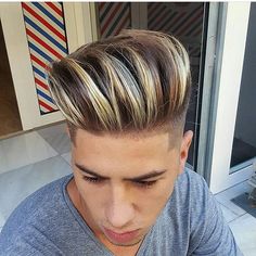 Men Hair Color Highlights, Mens Highlights, Styling Hacks, Hair Color Men