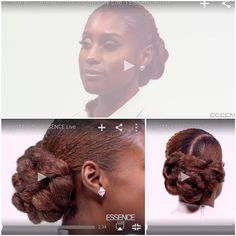 Issa Rae Short Hairstyles, Afro Buns, Issa Rae Hairstyles, Braid Bun Updo, Natural Updo, Braid Bun, Natural Braided Hairstyles, Haircut Styles For Women