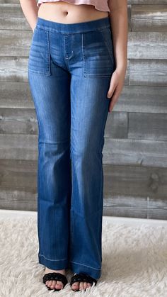 not seeing your size? check out our entire cello pull on collection!﻿ if you're a fan of the cello pull on jeans - and really who isn't! - then you need to snag this new take on the best seller! these have a longer inseam (approximately 33") so you will need heels if you usually get the petite pull ons! the same amazingly soft and stretchy denim. the same mid rise elastic waist and with the faux front surplus pockets and fly, they lay flat and reduce that bulk that you sometimes have with jeans. Pull On Flare Jeans, Graphic Tee Dress, Pull On Jeans, Boutique Homes, Judy Blue Jeans, Top Graphic Tees, Tee Dress, Matching Dresses, Best Seller