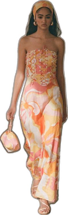 Button Corset, Sunset Print, Sabo Skirt, Luxury Linen, Corset Style, Linen Fabric, Dress To Impress, Off Shoulder Dress, Maxi Skirt