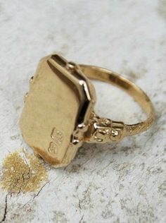 Bijoux Art Nouveau, Signet Rings, Ringe Gold, Gold Charms, Gold Signet Ring, Gold Chain Jewelry, Deco Ring, Gold Baby, Jewelry Inspo