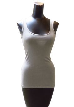 James Perse Long Tank Shirts & Tops James Perse Gray Stretch Cotton Tank Top, Stretch Gray Cotton Tank Top, Gray Fitted Cotton Tank Top, Fitted Gray Cotton Tank Top, Gray Fitted Tank Top With Built-in Bra, Fitted Gray Tank Top With Built-in Bra, Cotton Lycra Fabric, Lycra Fabric, Long Tank