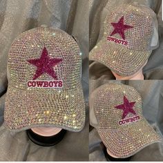 Gray cap with gorgeous crystal glass stones. Leave a note for snap back or velcro cap. Trendy Snapback Hat With Rhinestones, Trendy Rhinestone Cap, Adjustable Rhinestone Cap, Rhinestone Fitted Cap, Bling Baseball Caps For Women, Dallas Cowboys Shoes, Dallas Cowboys Outfits, Green Bay Packers Hat, Dallas Cowboys Decor