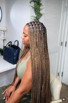 Blonde Box Braids, Big Box Braids Hairstyles, Goddess Braids Hairstyles, Blonde Braids, Blonde Hairstyles, Box Braids Hairstyles For Black Women, Cute Box Braids Hairstyles