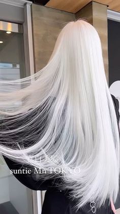 Long White Hairstyle, White Hair Hairstyles, Icy White Hair, Pure White Hair, White Hairstyle, White Hair Long, Hair Color White, White Long Hair, White Hairstyles