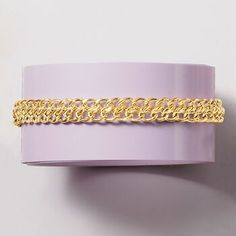 Ross-Simons - Italian 18kt Yellow Gold Flat-Link Chain Bracelet. 8.5". This double-row flat-link chain bracelet from Italy makes a bright statement with gleaming 18kt gold links. Wear it on its own or combined with other bracelets for a fun and trendy look. 1/4" wide. Lobster clasp, 18kt yellow gold cable chain bracelet. Gold Double Band Bracelet For Formal Occasions, Gold Double Band Bracelets For Formal Occasions, Gold Double Chain Bracelet For Formal Occasions, Gold Double Chain Bracelet For Party, Elegant Double Chain Bracelets For Party, Elegant Double Chain Bracelet For Party, Party Yellow Gold Bracelet With Chain, Yellow Gold Bracelet With Gold Chain For Parties, Yellow Gold Chain Bracelet For Party