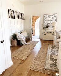 the living room is clean and ready to be used as an office or family room