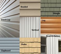 the different types of sidings and windows