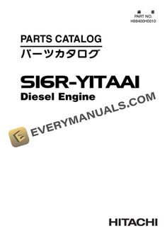 an instruction manual for how to install and use the engine on a hitachi car