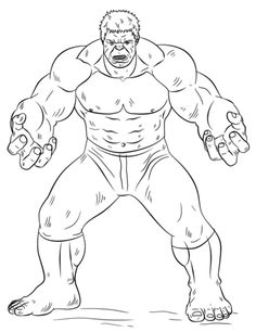 the incredible hulk from avengers coloring pages