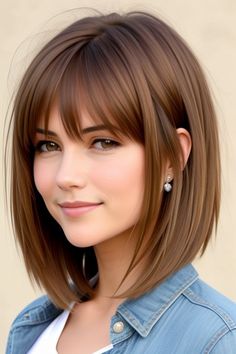 22  Best Chin-Length Hairstyles Trending in 2025 12 Hair Inspo Curtain Bangs, Curtain Bangs Layers, Hair Dye Color Ideas, Short Hair Inspo, Bangs Layers, Chin Length Haircuts, Hair Contouring, Haircuts For Medium Length Hair