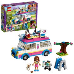 the lego friends camper is in its box and ready to be used as a toy